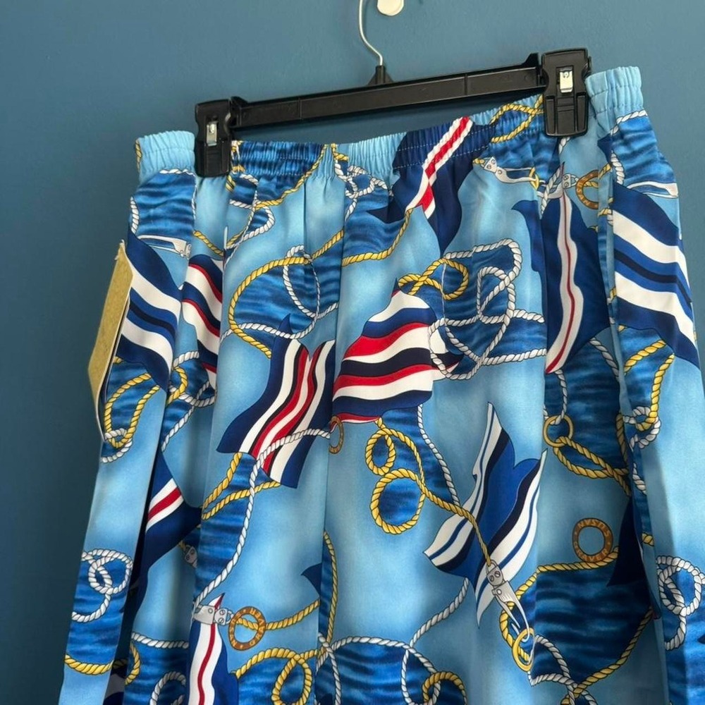 Vintage 90s Nautical Skirt Women's Size XL Susan Graver NWT Patriotic Blue Red - Picture 5 of 8